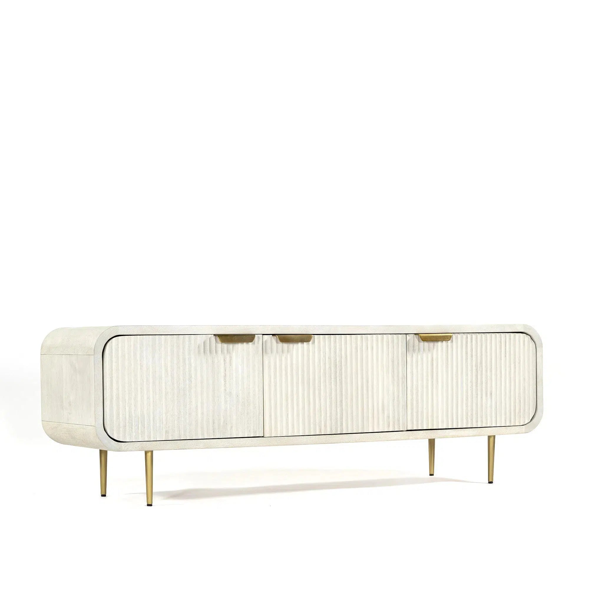 Amara White - 3 Door TV Unit