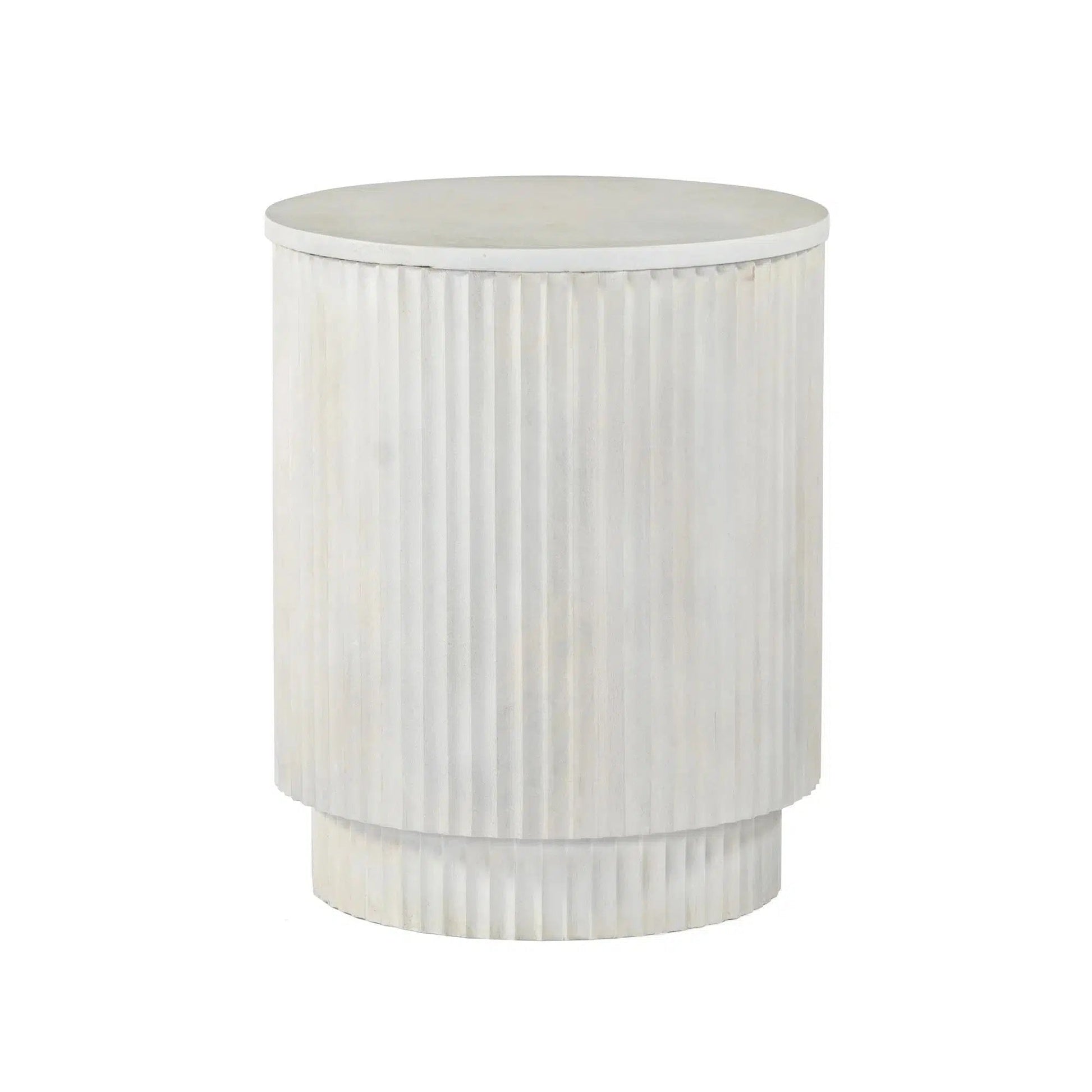 Amara White - Large Side Table