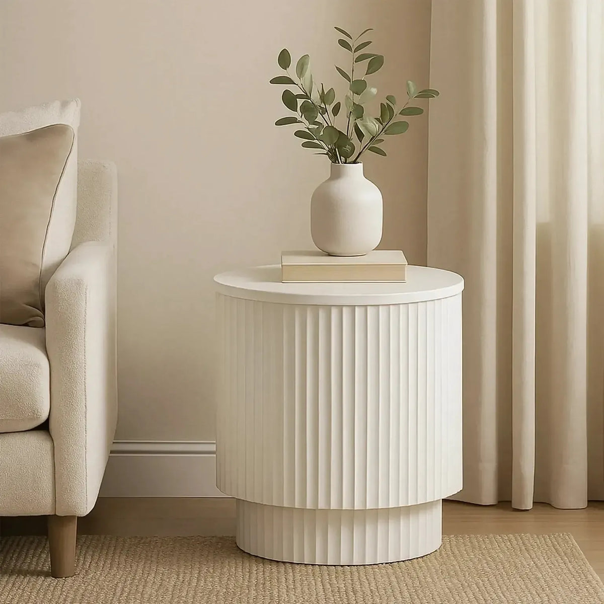 Amara White - Small Side Table