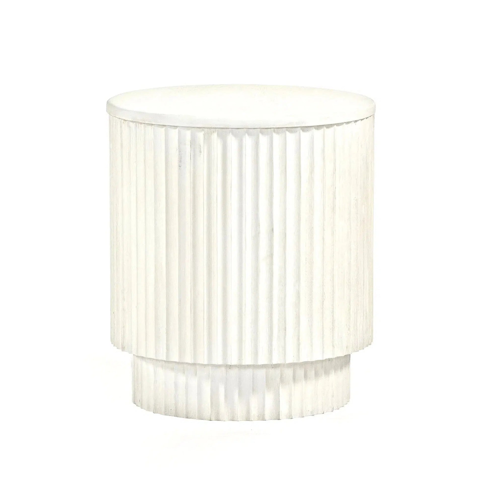Amara White - Small Side Table