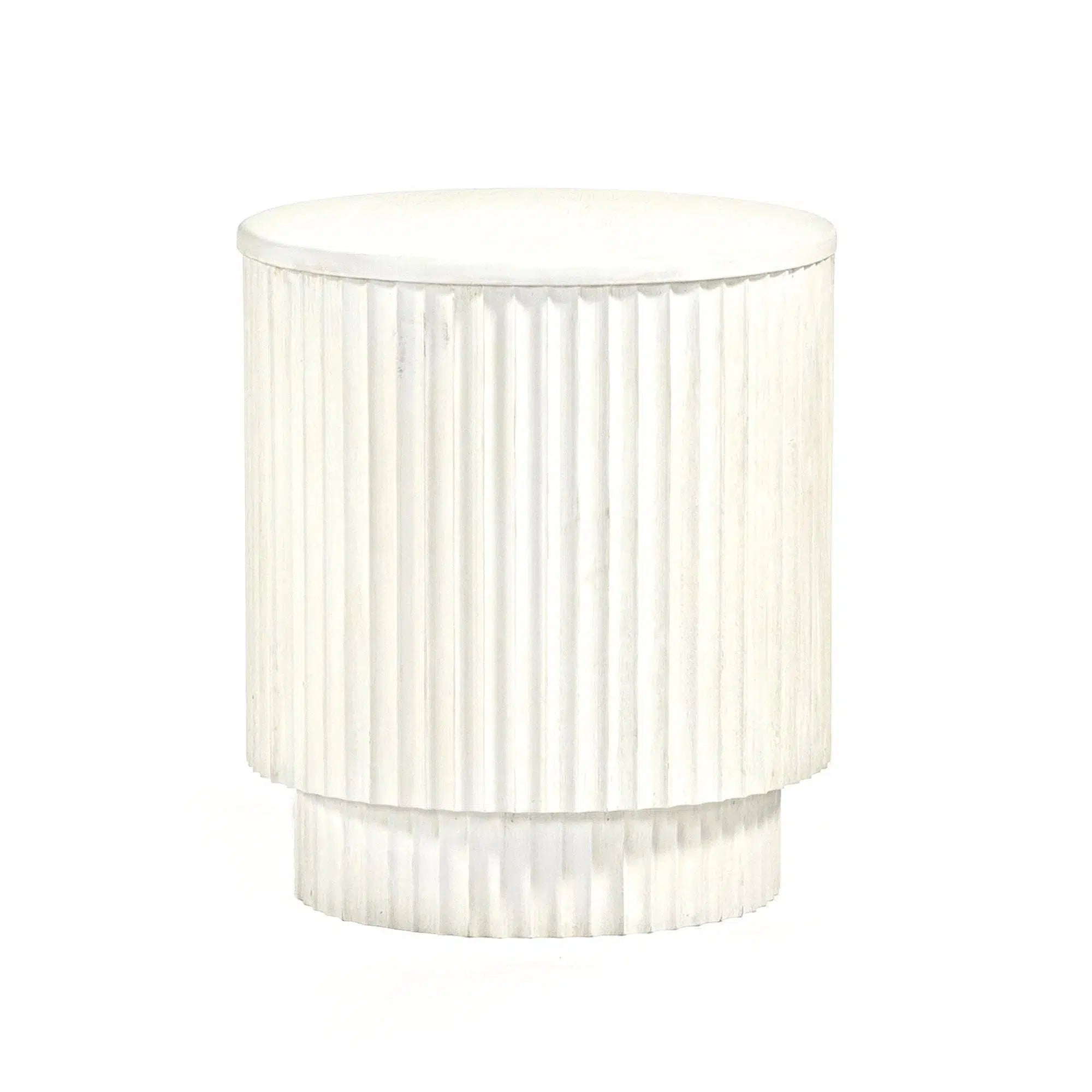 Amara White - Small Side Table