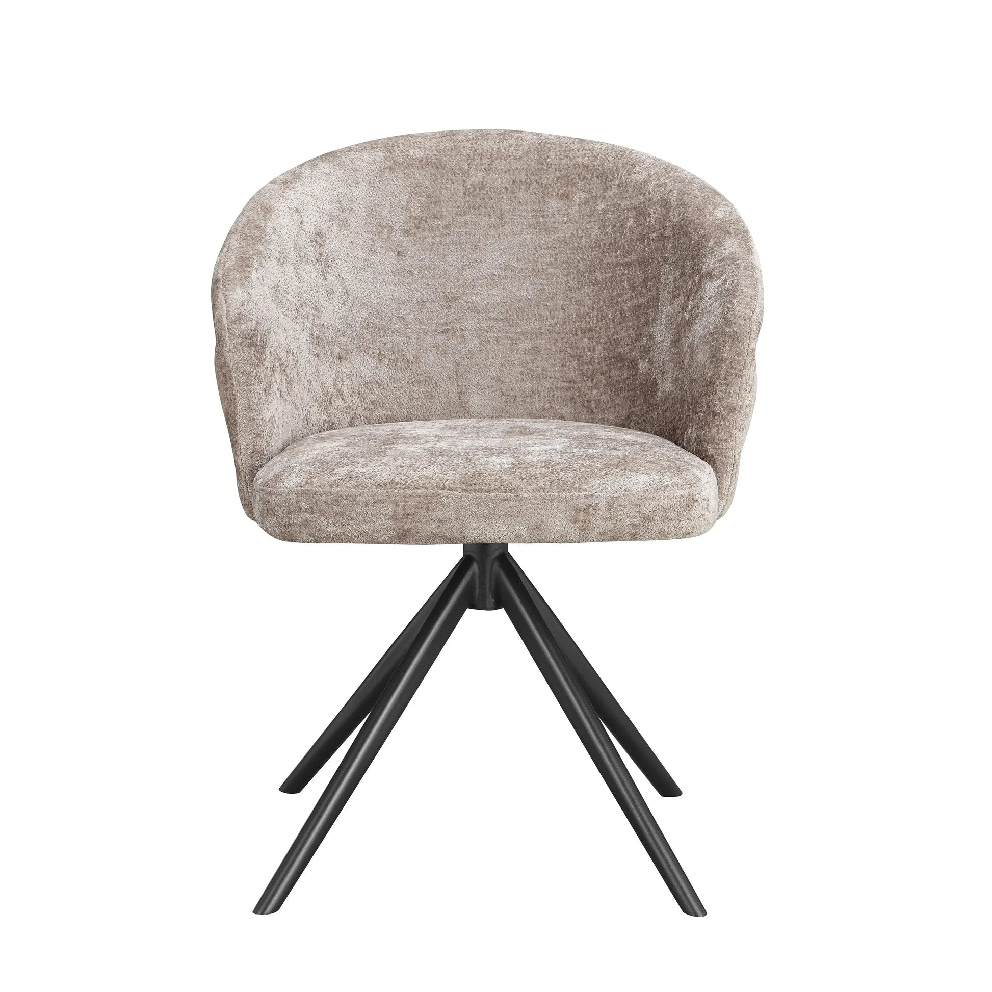 Amika - Taupe Swivel Dining Chair