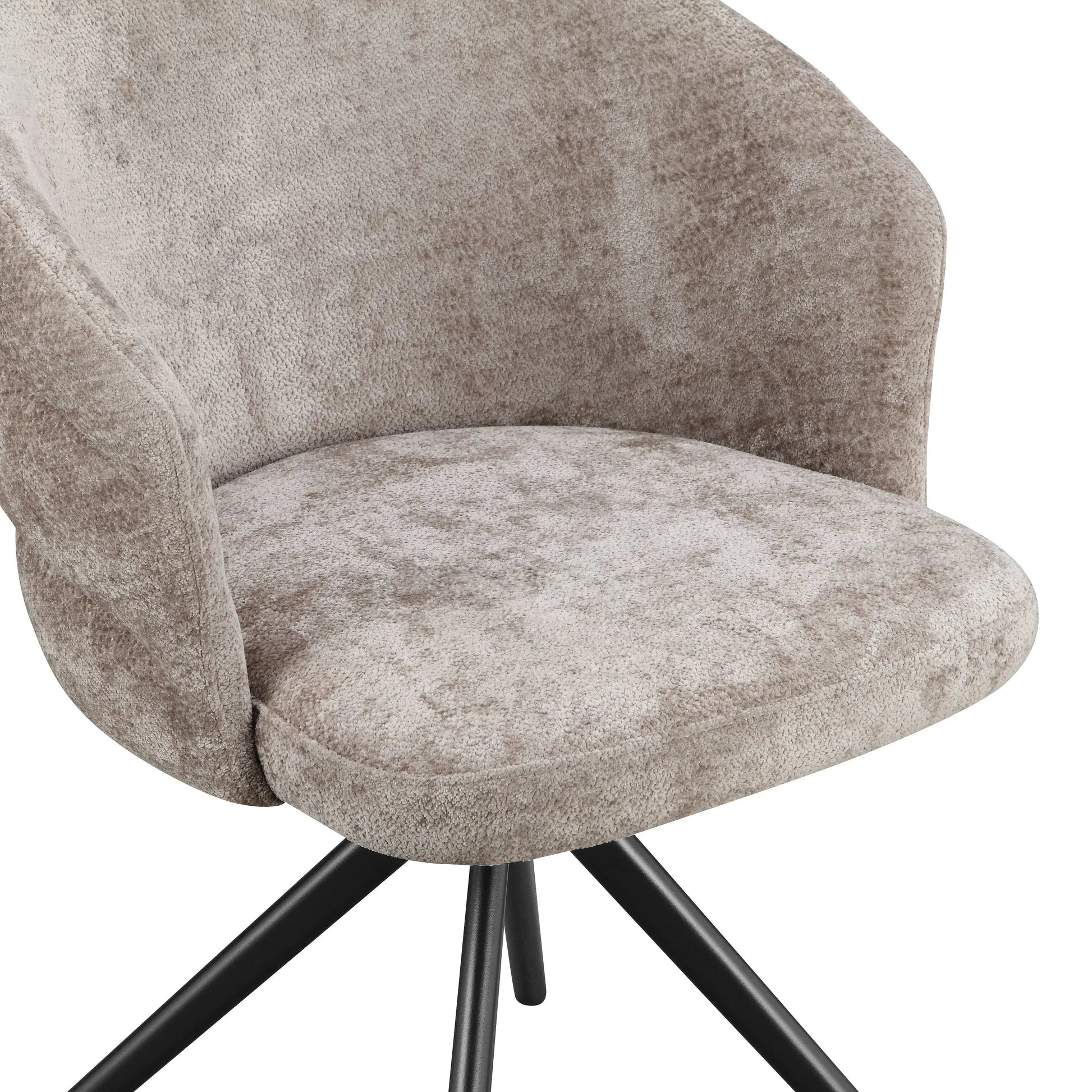 Amika - Taupe Swivel Dining Chair