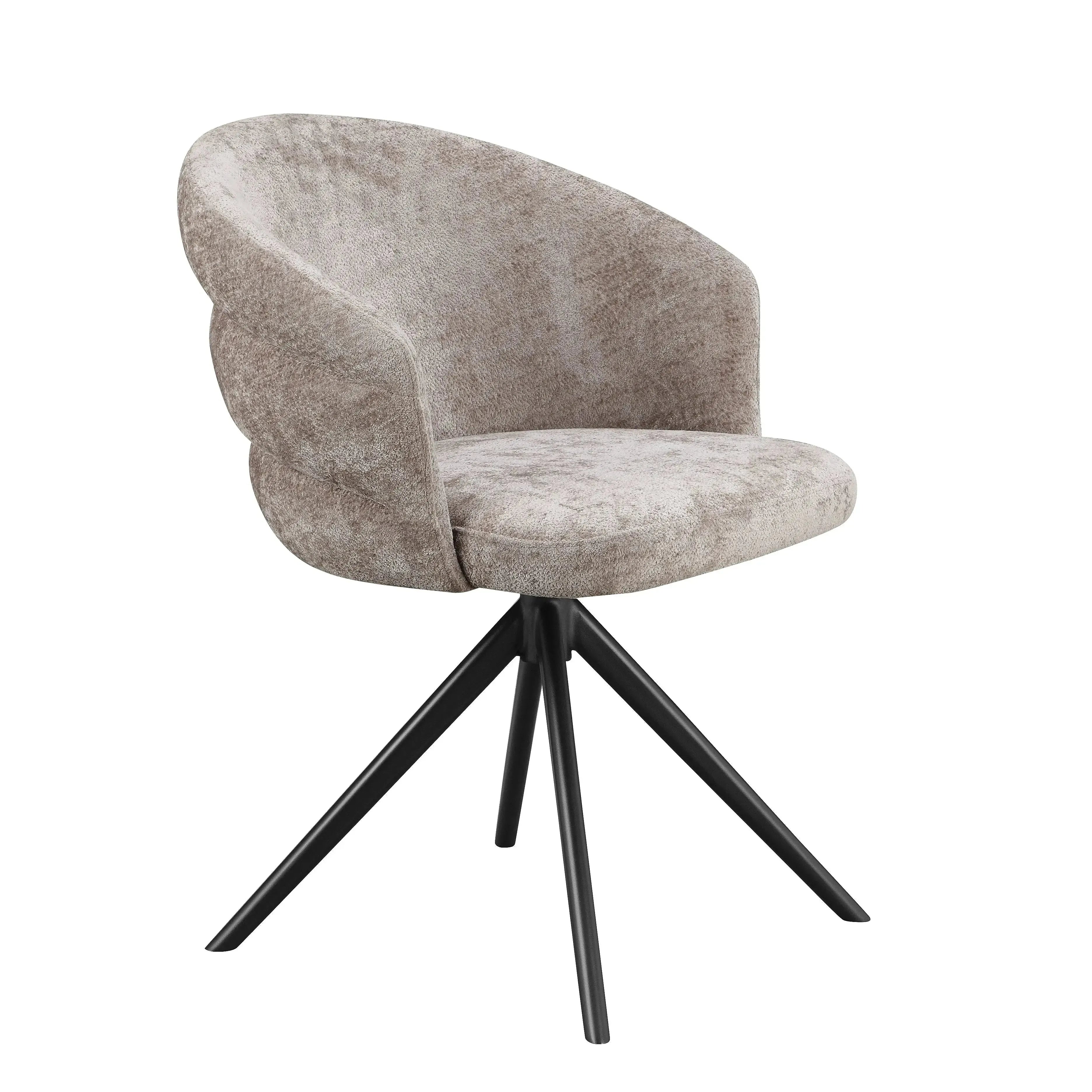 Amika - Taupe Swivel Dining Chair