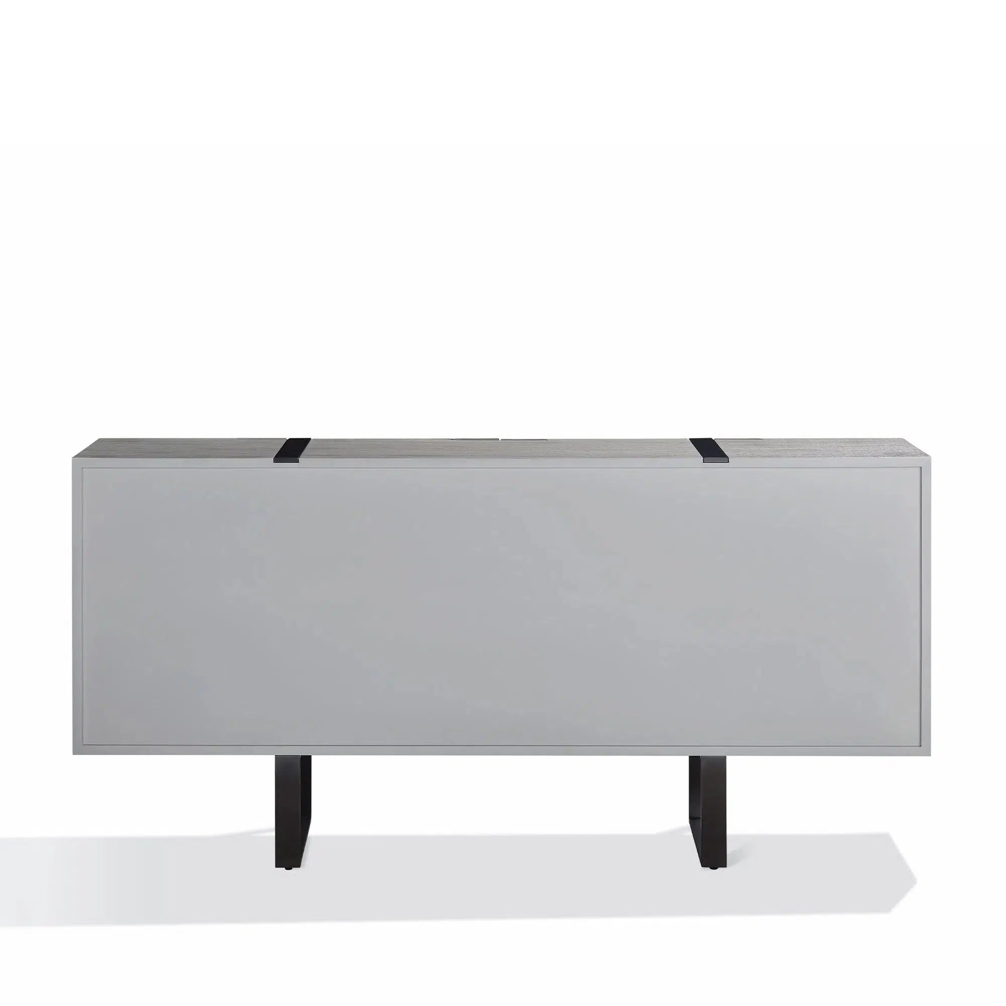 Antique Grey and Black Nickle 3D 4-Door Sideboard