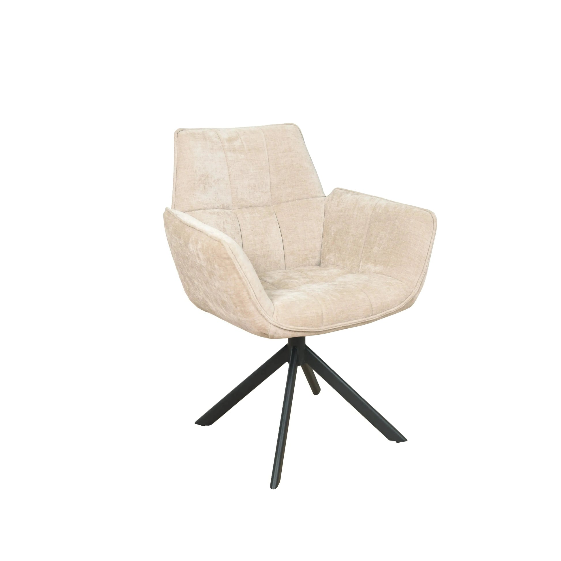 Arabella Dining Table and 4 Evander Beige Chairs