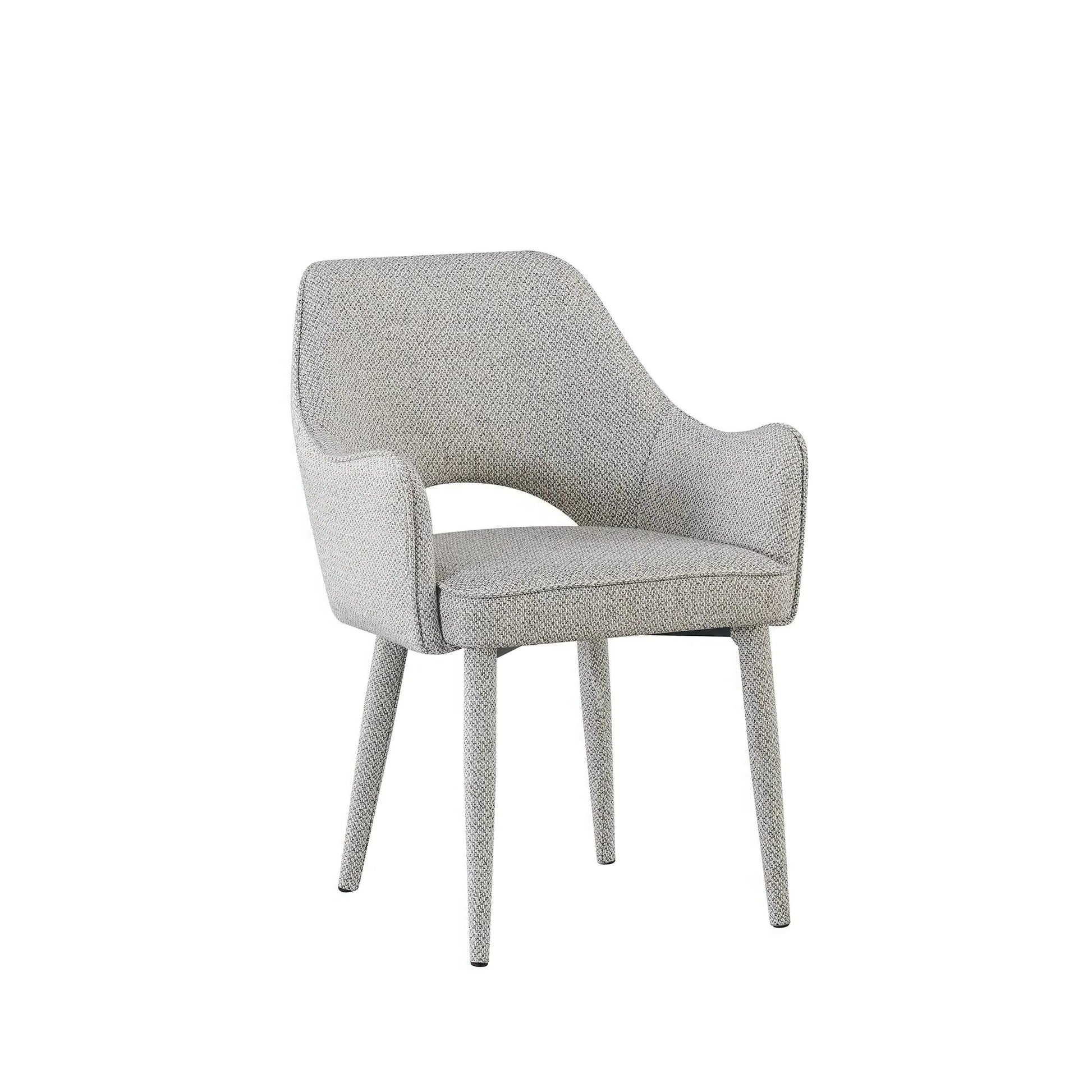 Aria Dining Table and 4 Light Grey Alessia Chairs