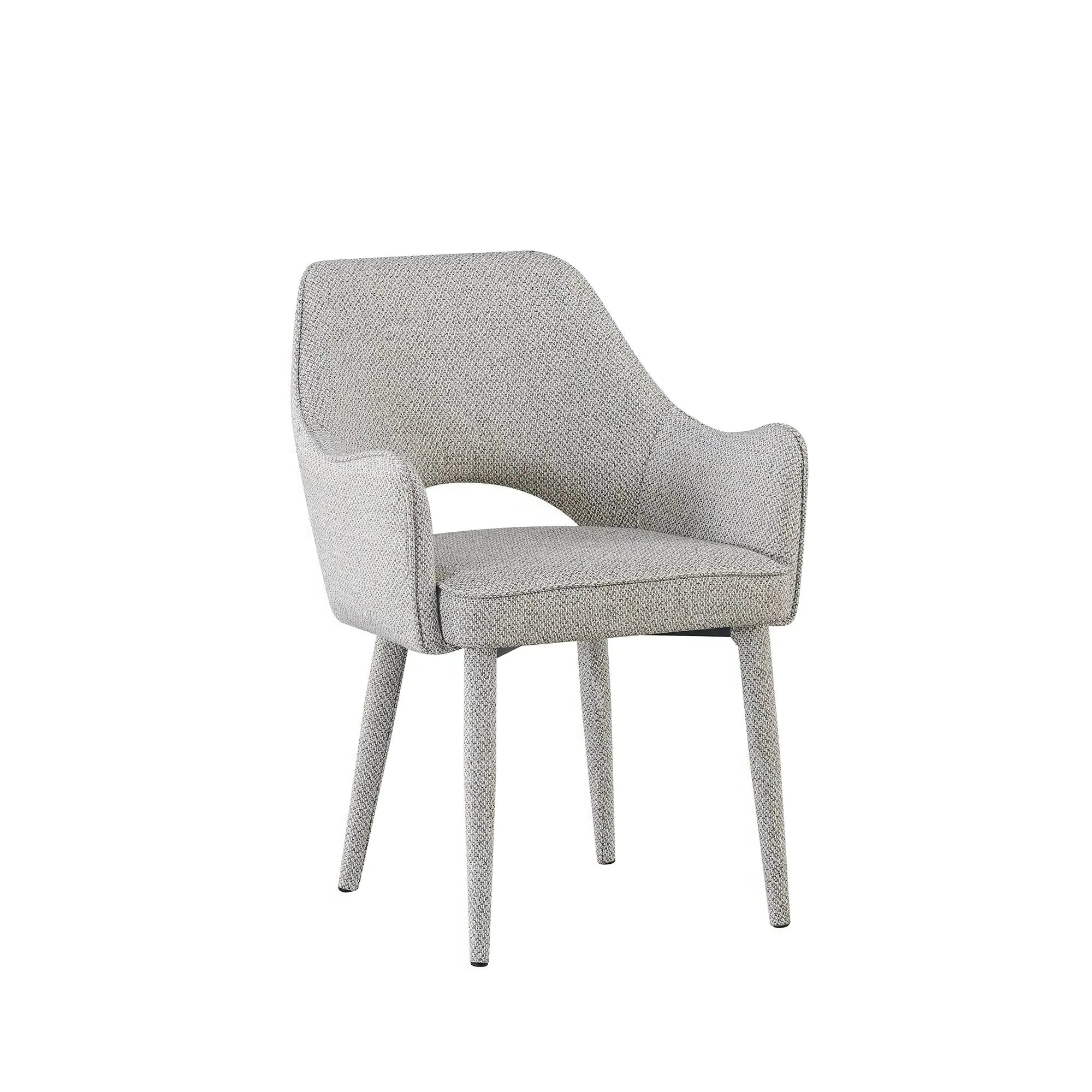 Aria Dining Table and 4 Light Grey Alessia Chairs