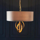 Aria - Hoop Pendant Light With Large Mink Shade