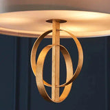 Aria - Hoop Pendant Light With Large Mink Shade