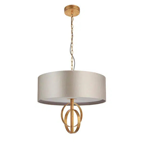 Aria - Hoop Pendant Light With Large Mink Shade