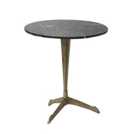 Asher - Black Marble and Antique Gold Lamp Table