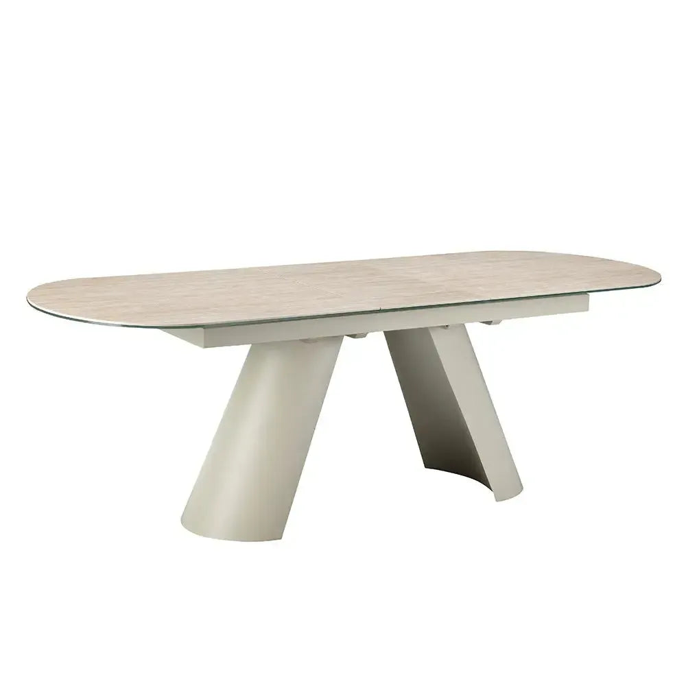 Athena - 1.8m to 2.2m Extending Dining Table (Matt Cream)