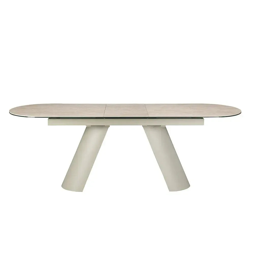 Athena -  1.8m to 2.2m Extending Dining Table (Matt Cream)