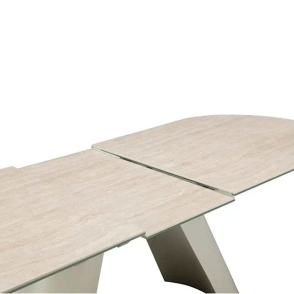 Athena -  1.8m to 2.2m Extending Dining Table (Matt Cream)