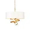 Atticus - Ribbon Pendant With Ivory Shade