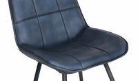 Axel Leather Bar Stool - Blue