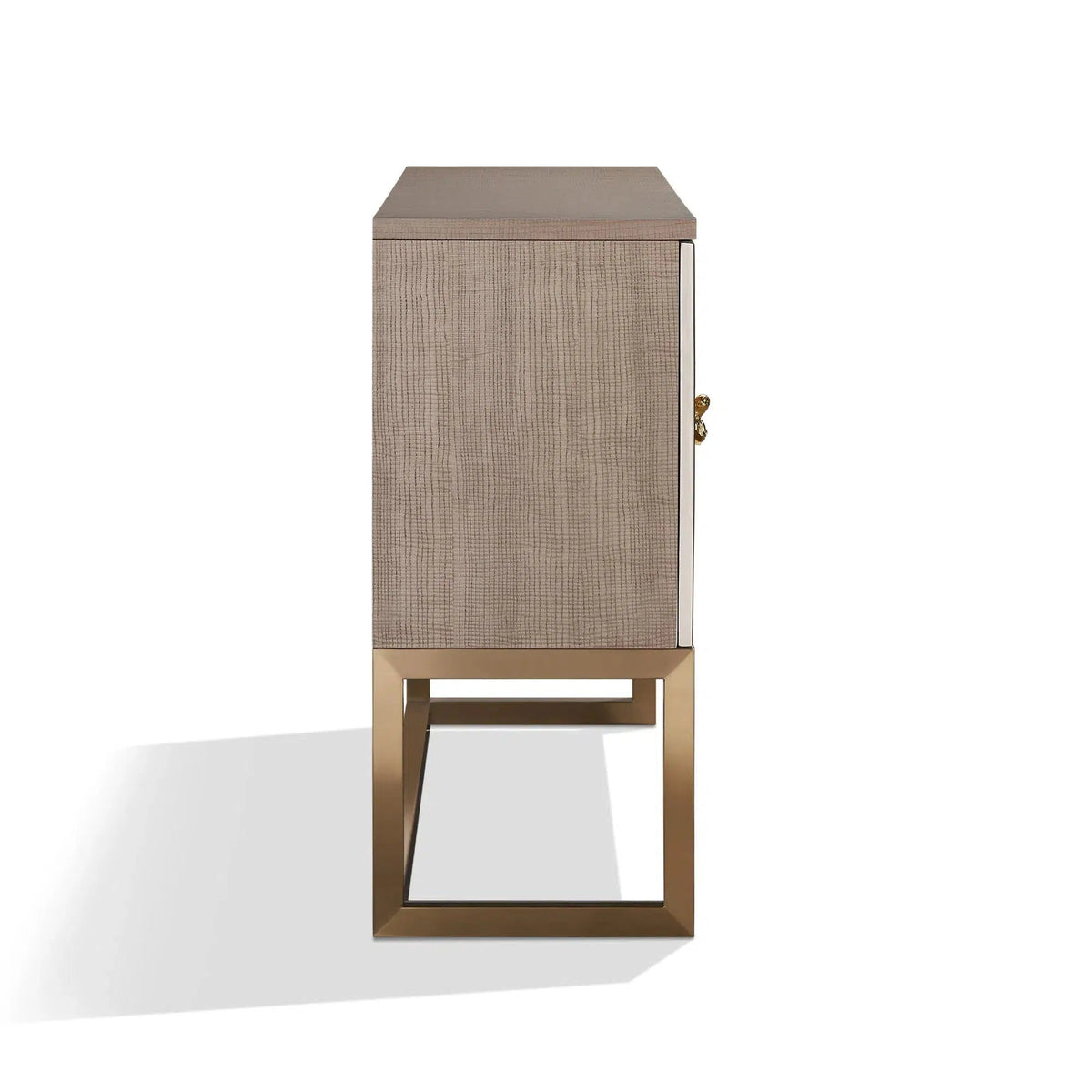 Aztec Champagne Silver and Gold Cube 3 Door Sideboard