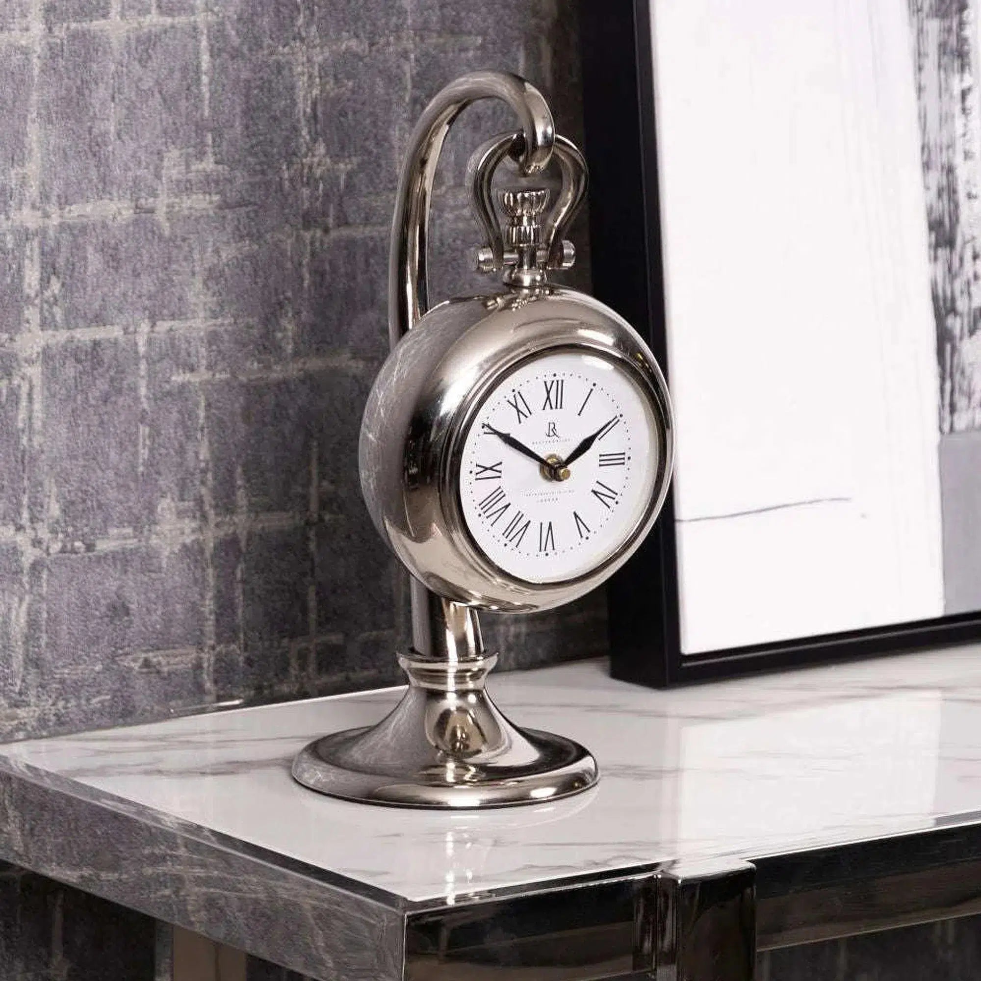 BSG-3115 Silver Circular Table Clock