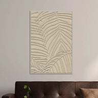 Beige Jungle Leaves Print