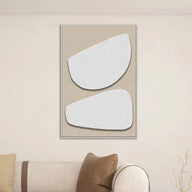 Beige and White Pebble Print