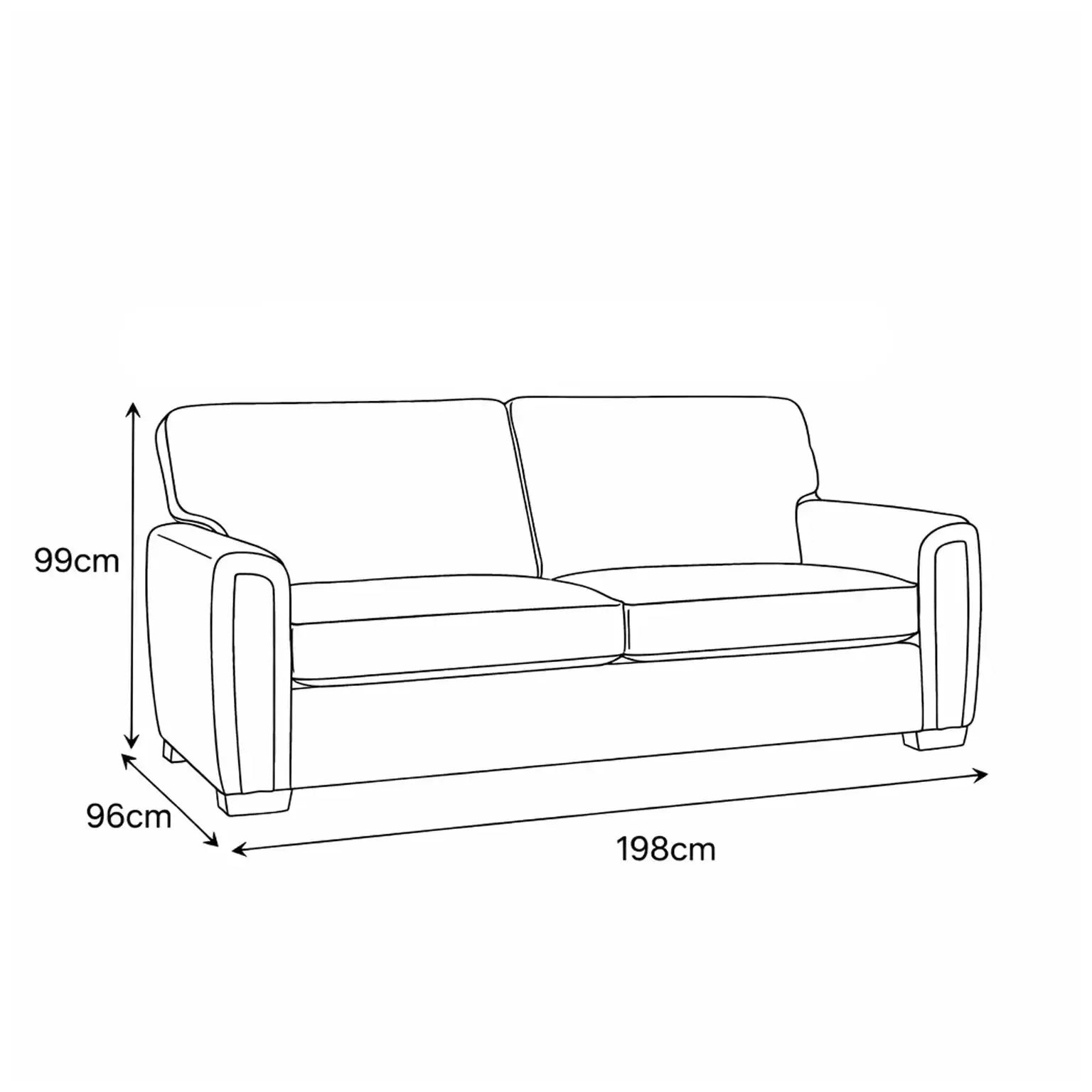 Belle 3 Seater Sofa