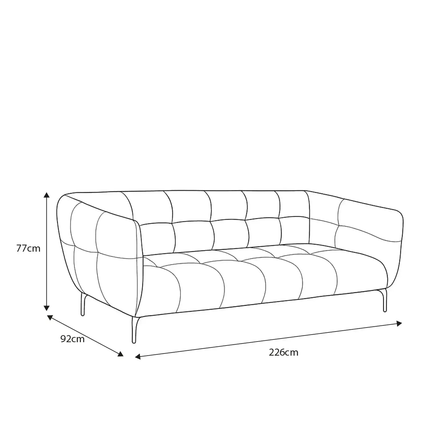 Bentley - 3 Seater Sofa - 2 Cushions