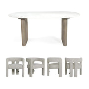 Bianca Dining Table and 4 Majestica Chairs