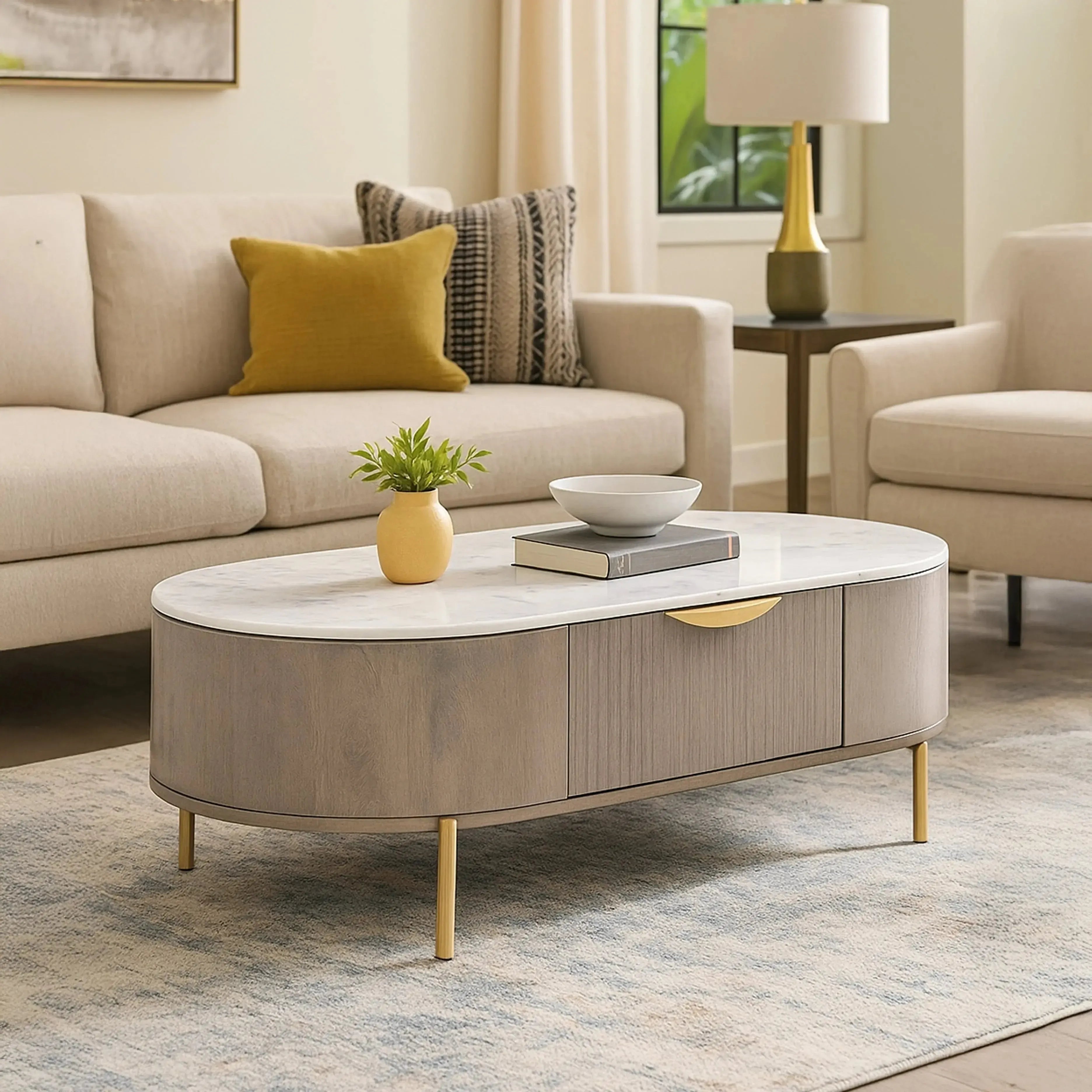 Bianca - Oval Coffee Table