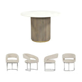 Bianca Round Dining Table & Phoebe Dining Set