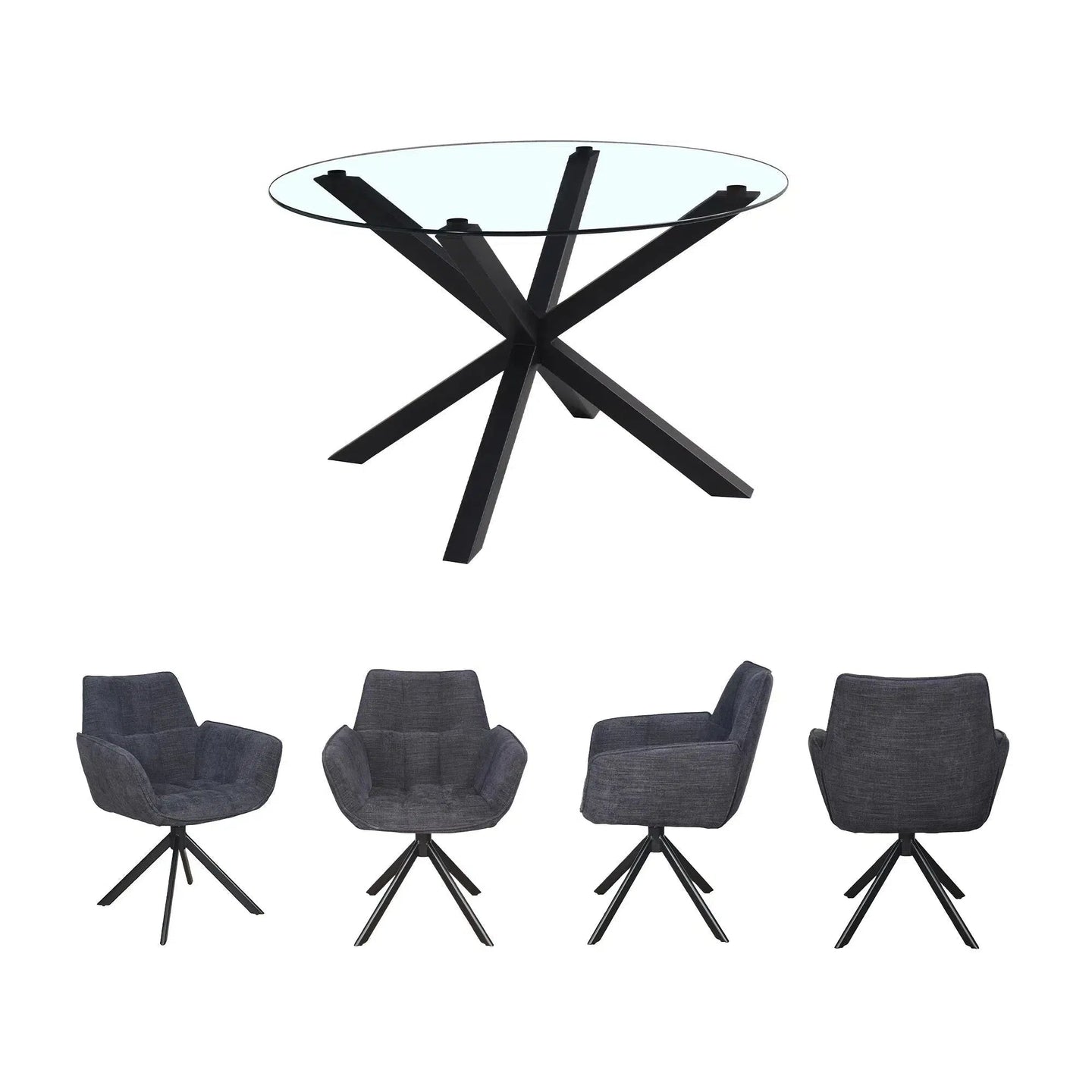 Bishop Dining Table & Evander Chair Set