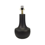 Black Ceramic Lamp with Black Linen Shade