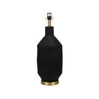 Black Ceramic Lamp with Black Linen Shade