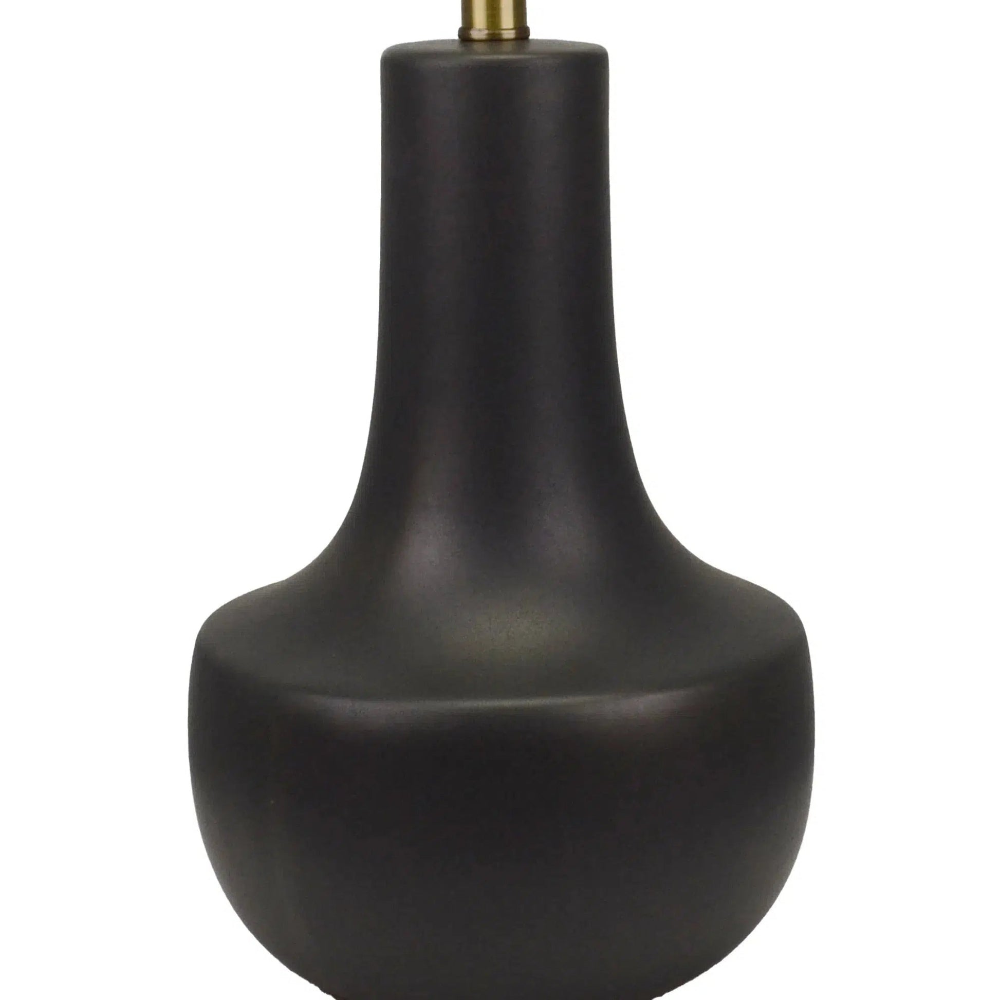 Black Ceramic Lamp with Black Linen Shade 3