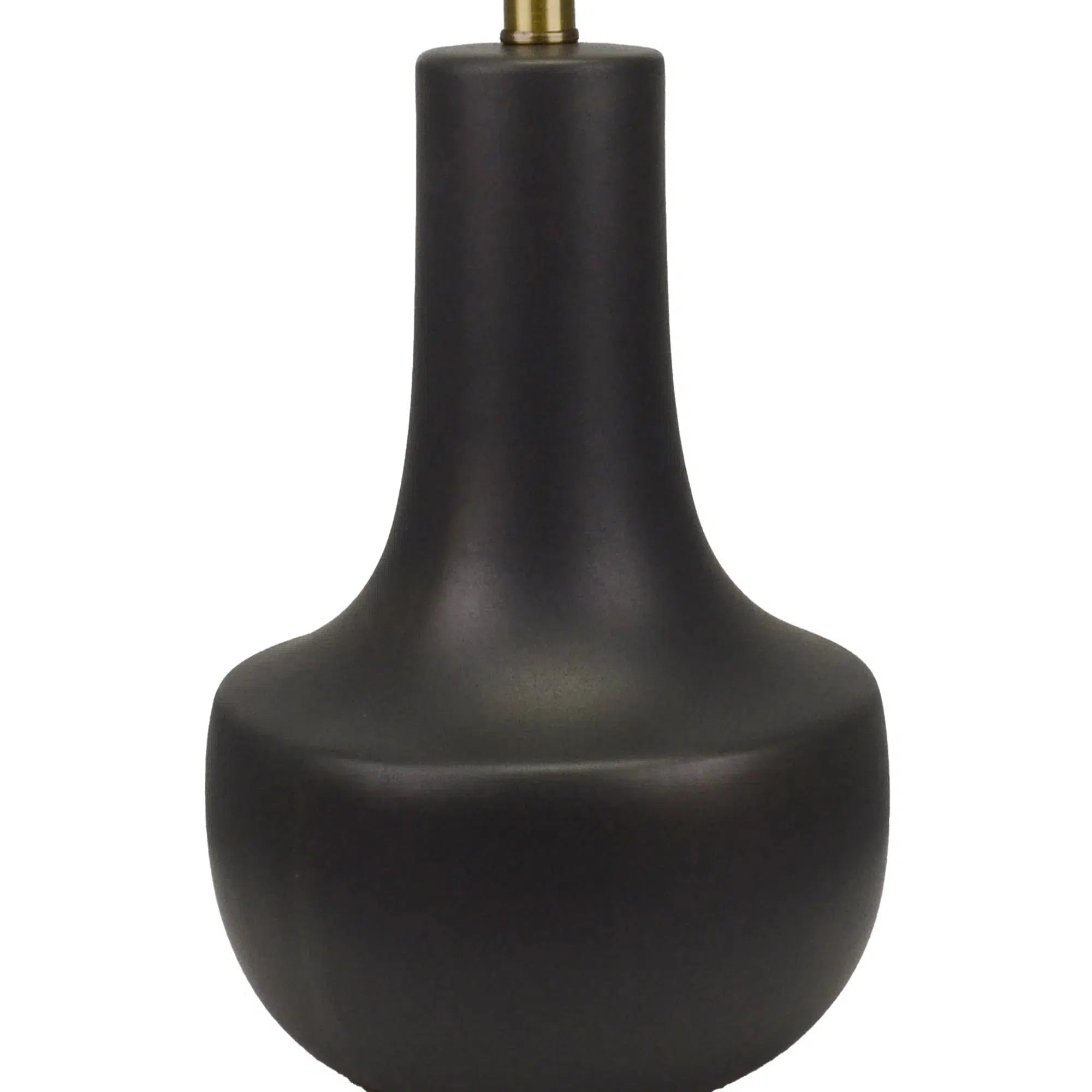 Black Ceramic Lamp with Black Linen Shade 3