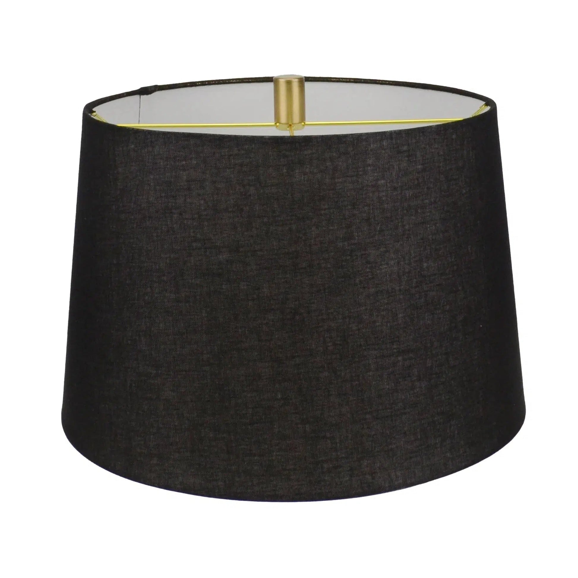 Black Ceramic Lamp with Black Linen Shade 3