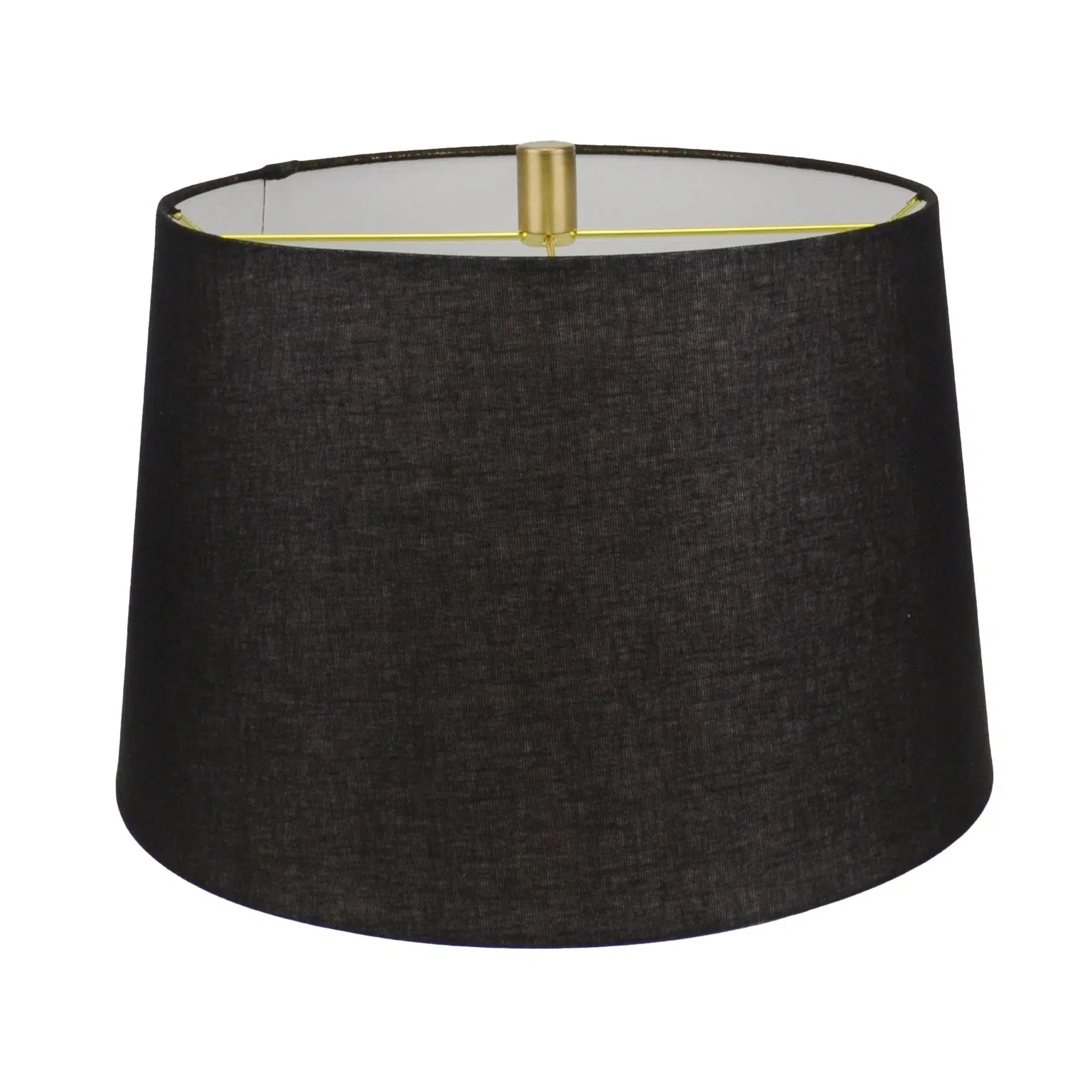 Black Ceramic Lamp with Black Linen Shade 3