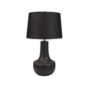 Black Ceramic Lamp with Black Linen Shade 3