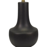 Black Ceramic Lamp with Black Linen Shade