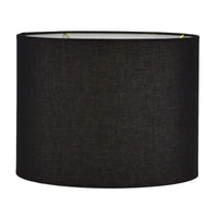 Black Ceramic Lamp with Black Linen Shade