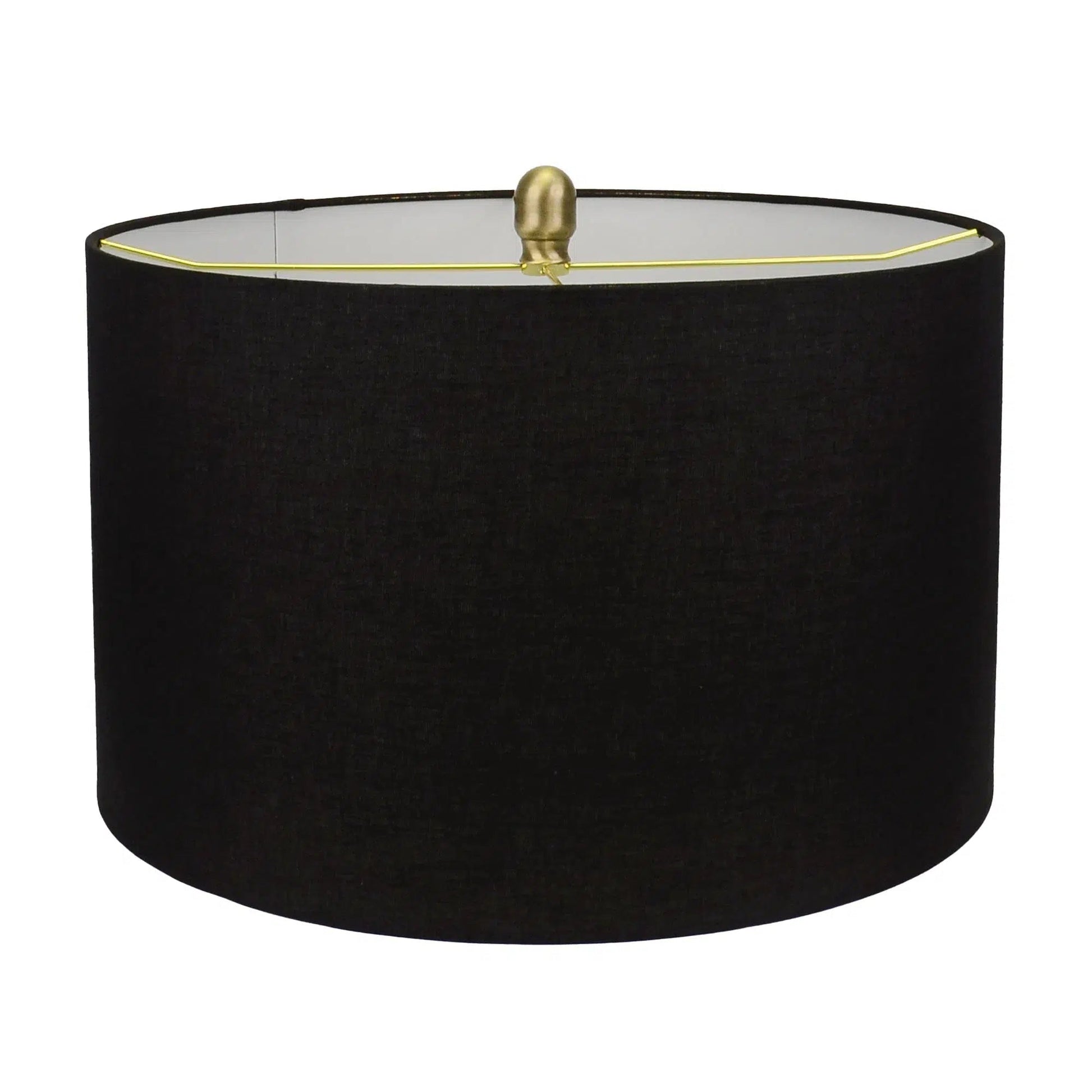 Black Ceramic Lamp with Black Linen Shade 4