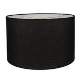 Black Ceramic Lamp with Black Linen Shade