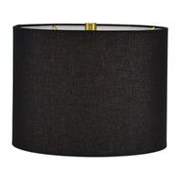 Black Ceramic Lamp with Black Linen Shade