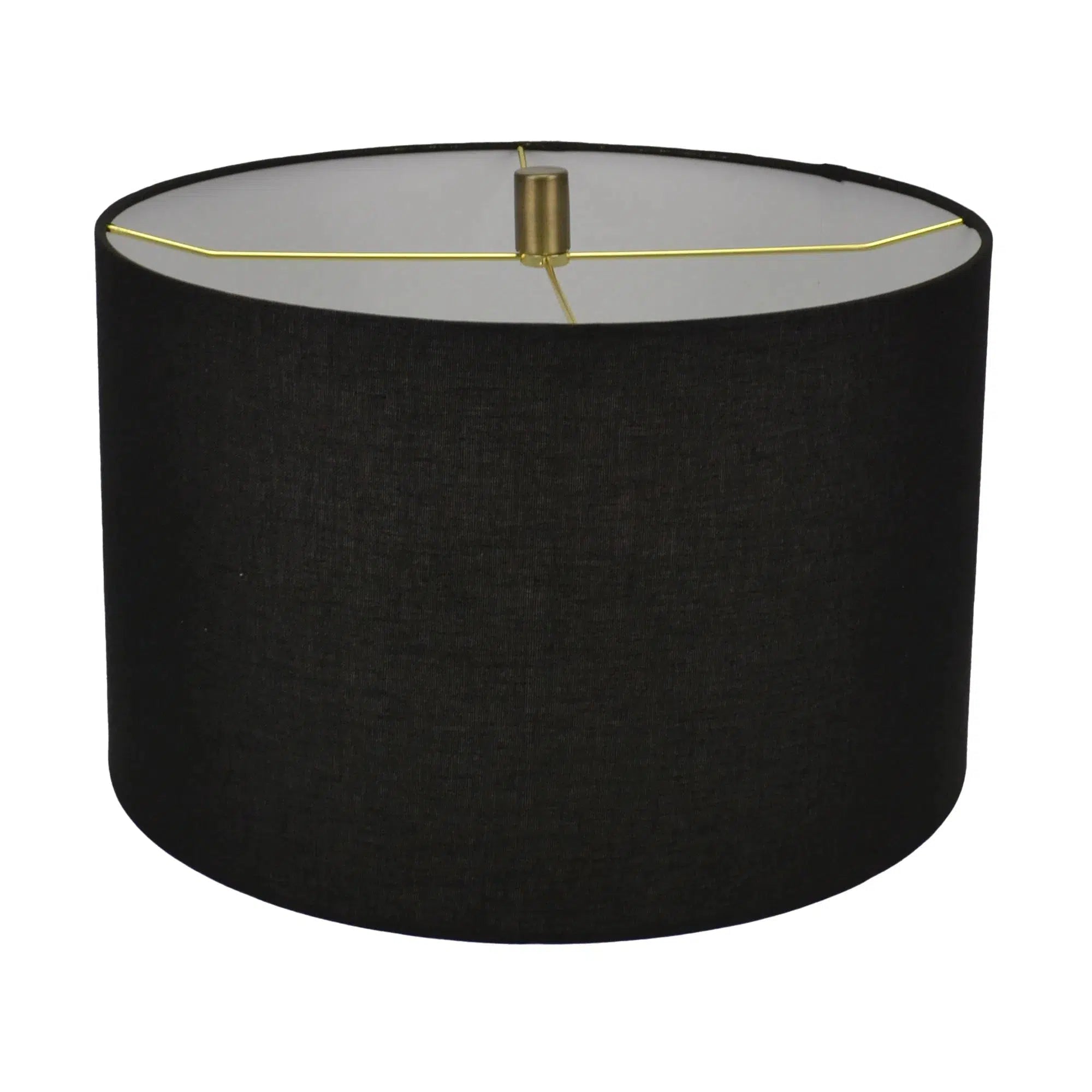 Black Ceramic Lamp with Black Linen Shade