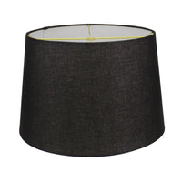 Black Ceramic Lamp with Black Linen Shade