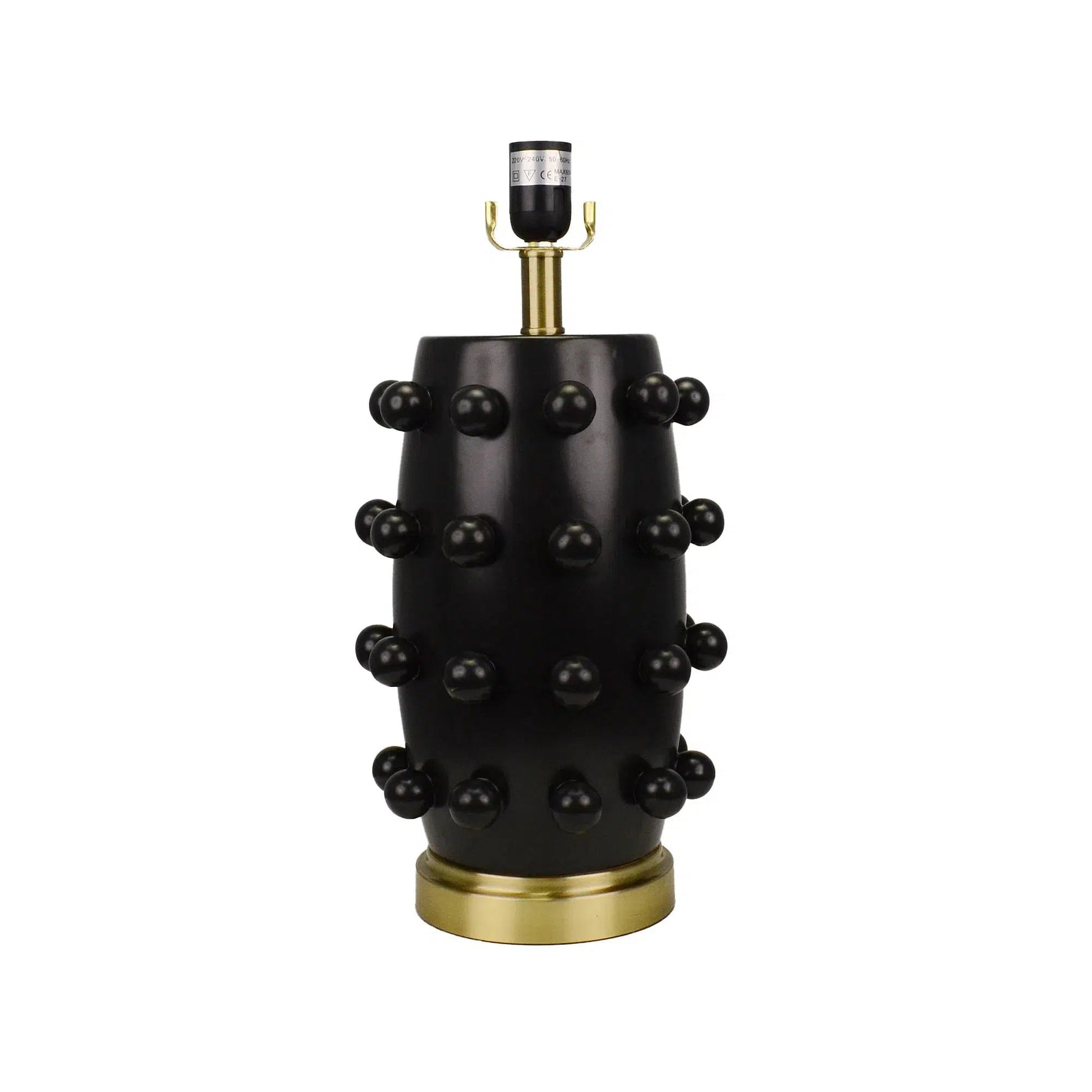 Black Ceramic Lamp with Black Linen Shade 5