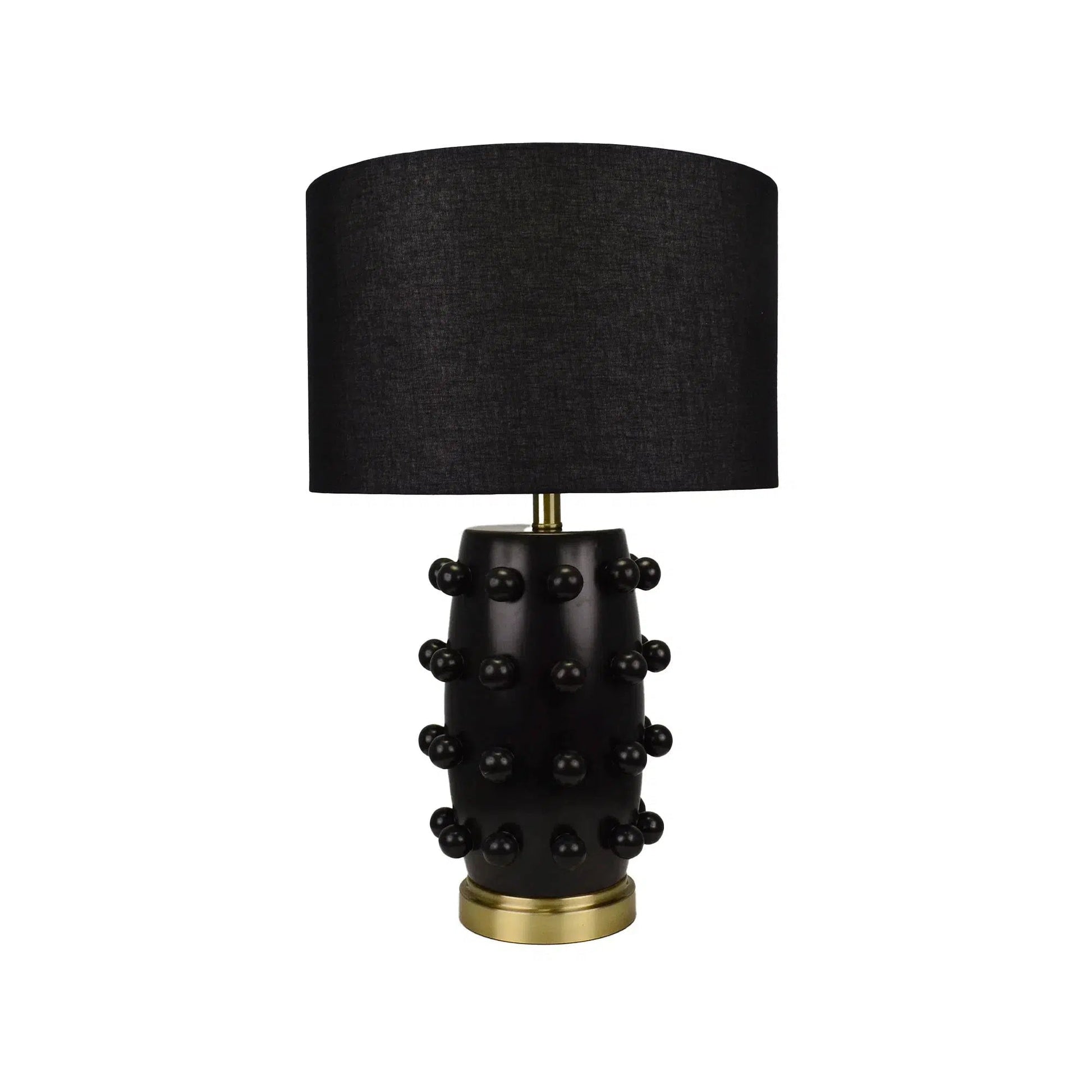 Black Ceramic Lamp with Black Linen Shade 5