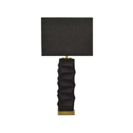 Black Ceramic Lamp with Black Linen Shade 6