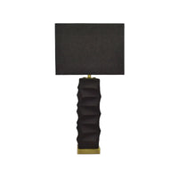 Black Ceramic Lamp with Black Linen Shade 6