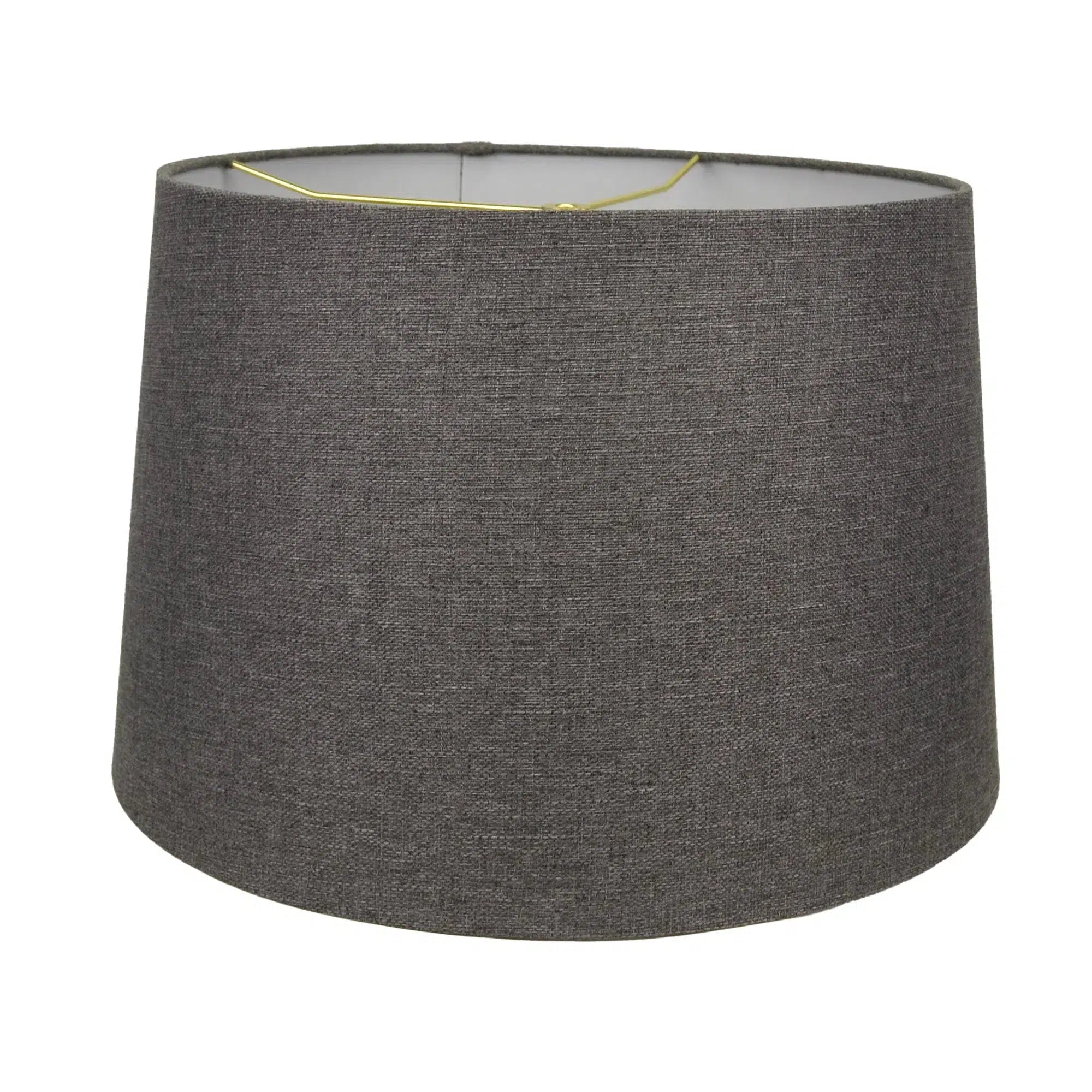 Black Ceramic Lamp with Grey Linen Shade